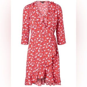 Wrap Dress, red, size M